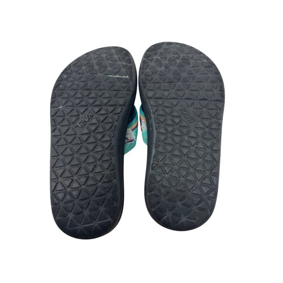 Teva Voya Unicorn Print Flip Flops Comfortable Casual Sandals Girls Size 13 - Picture 10 of 12
